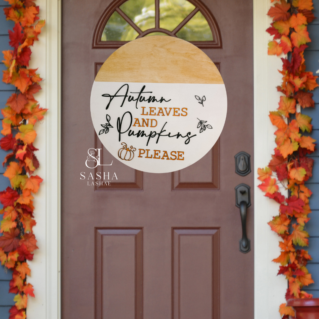 Autumn Leaves and Pumpkins Please Sign - image 2