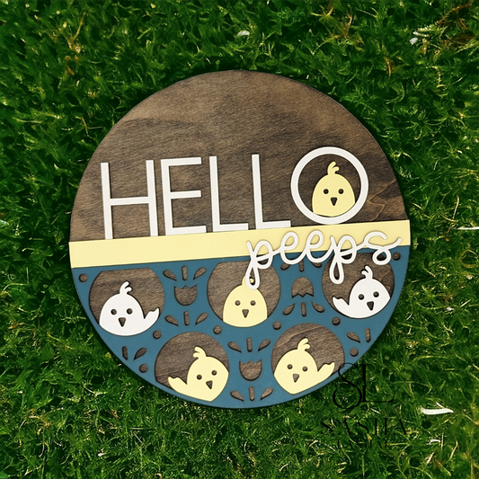 Hello Chicks Sign