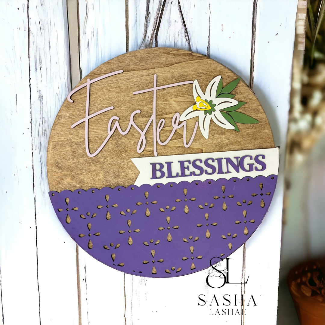 Easter Blessings Sign