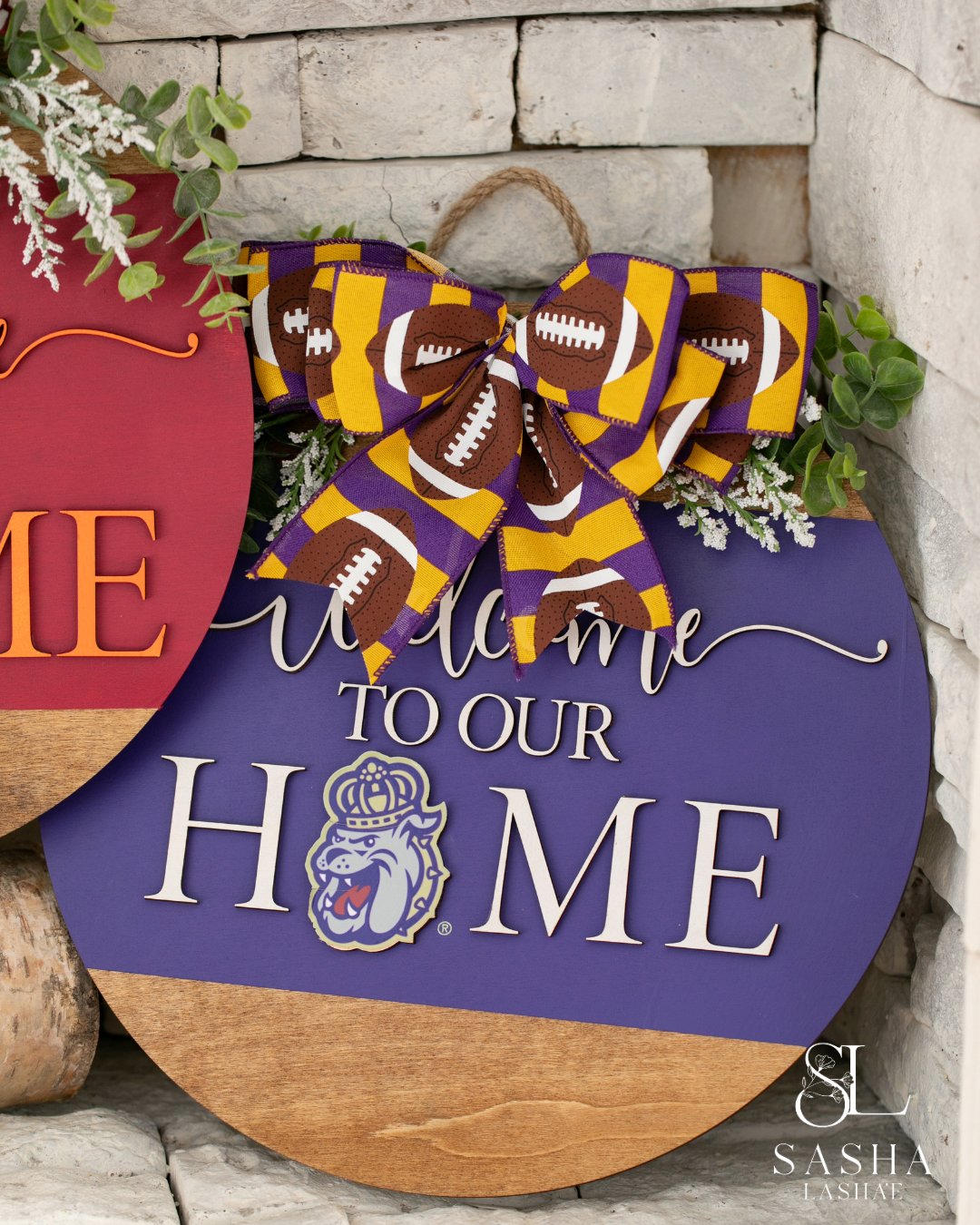 Welcome to Our Home JMU - Purple and White
