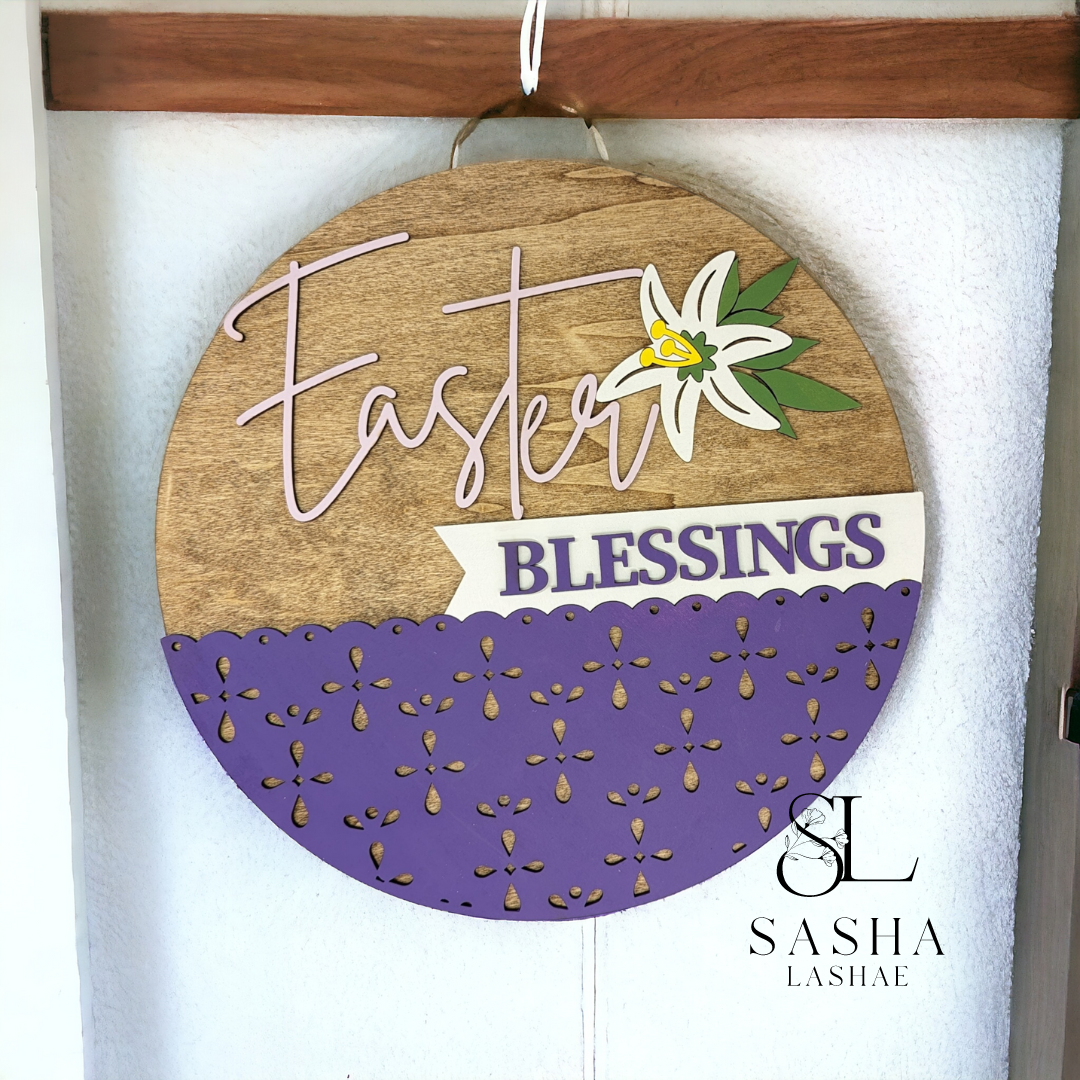 Easter Blessings Sign