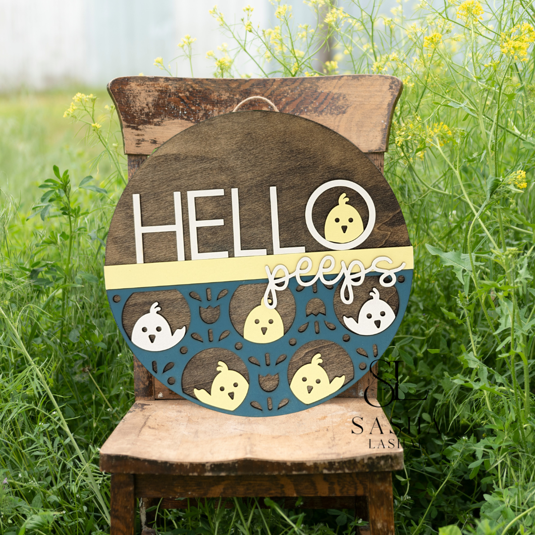 Hello Chicks Sign