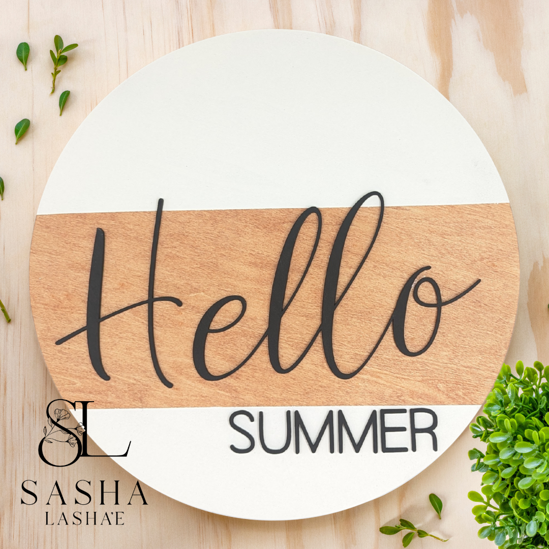 Elegant Hello Summer Sign - image 2