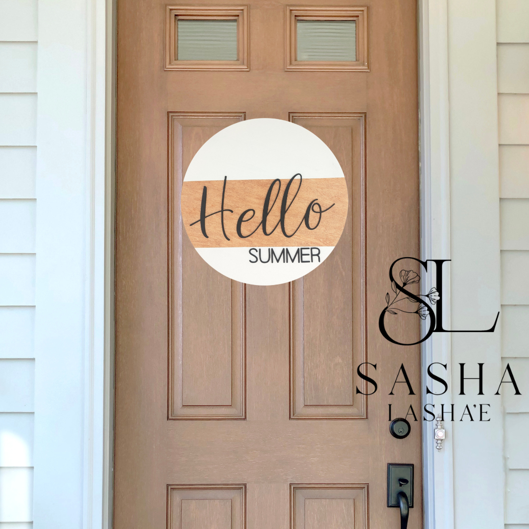 Elegant Hello Summer Sign