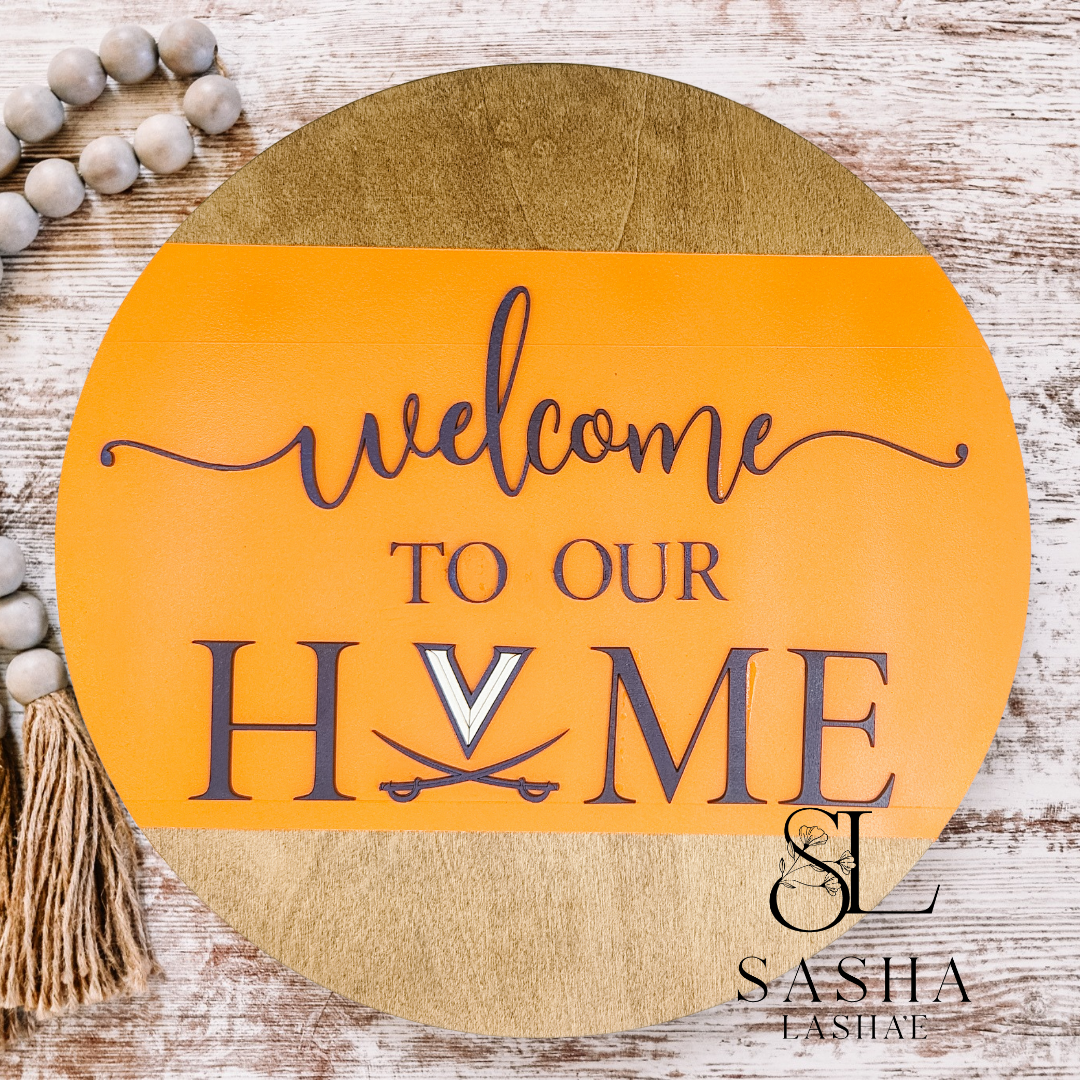 Welcome to Our Home UVA - Orange and Blue