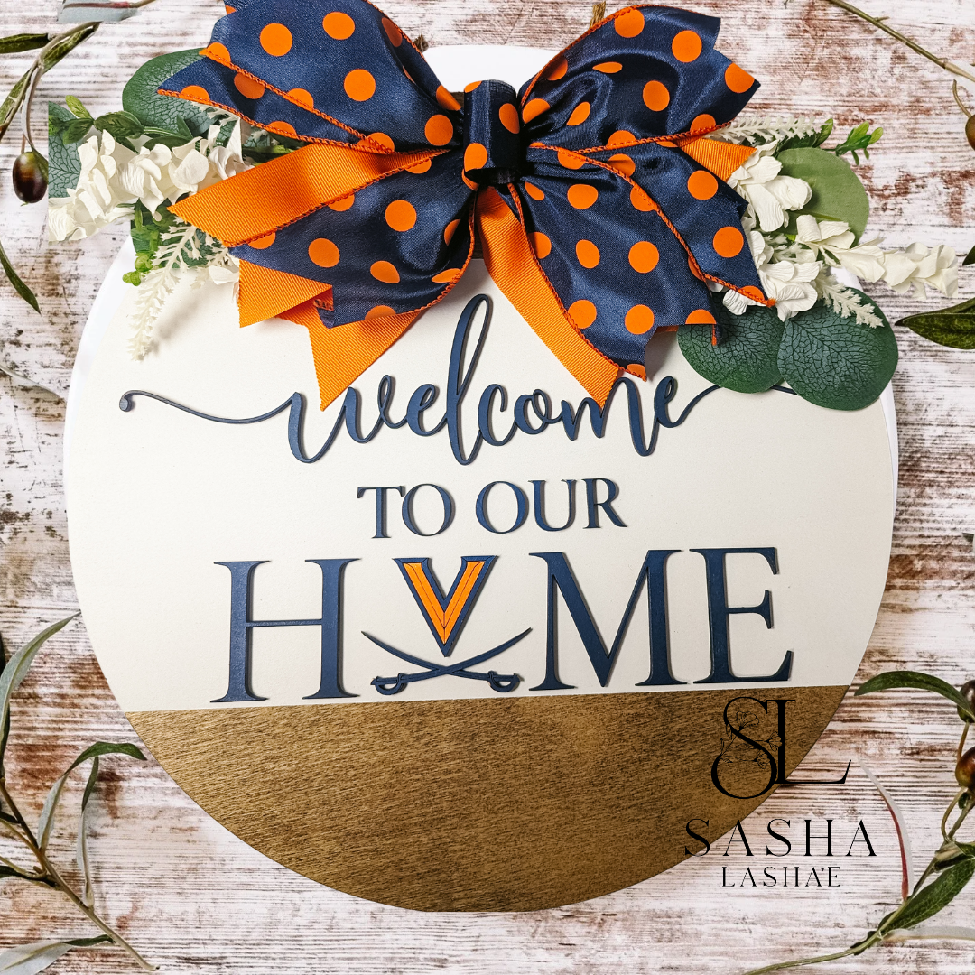 Welcome to Our Home UVA - White and Blue