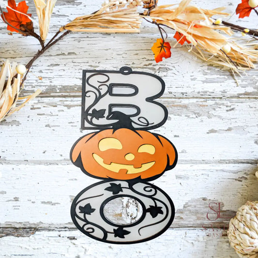 Boo Pumpkin Sign Door