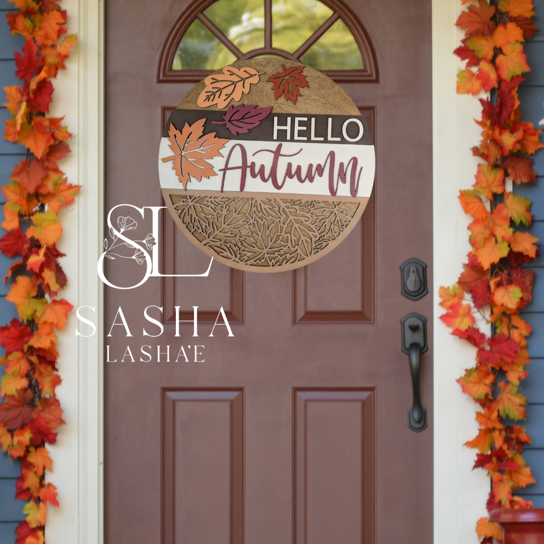 Happy Fall Hello Autumn Leaf Sign - image 2