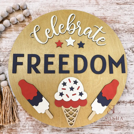 Freedom Ice Cream Sign Door