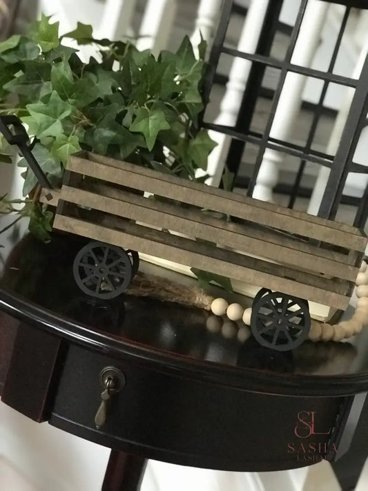 Wagon Shelf Sitter Rustic Insert