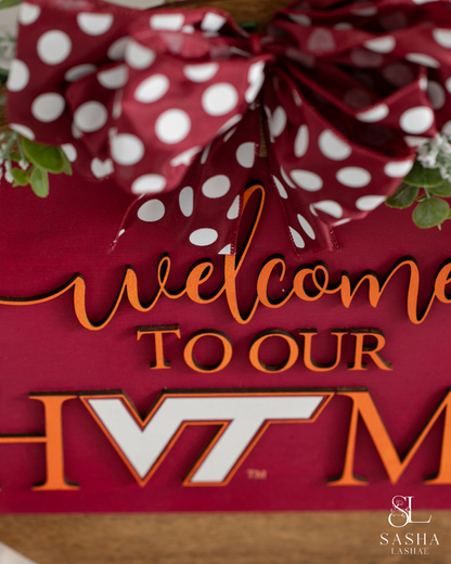 Welcome to our Home VT - Maroon and Orange