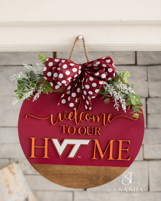 Welcome to our Home VT - Maroon and Orange