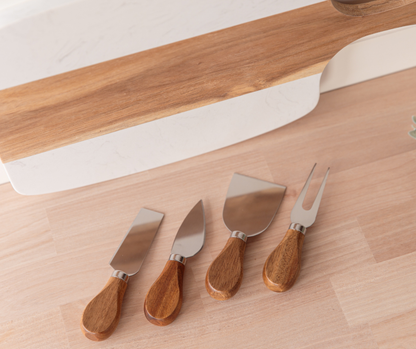 Personalized Marble & Acacia Wood Paddle Charcuterie Board