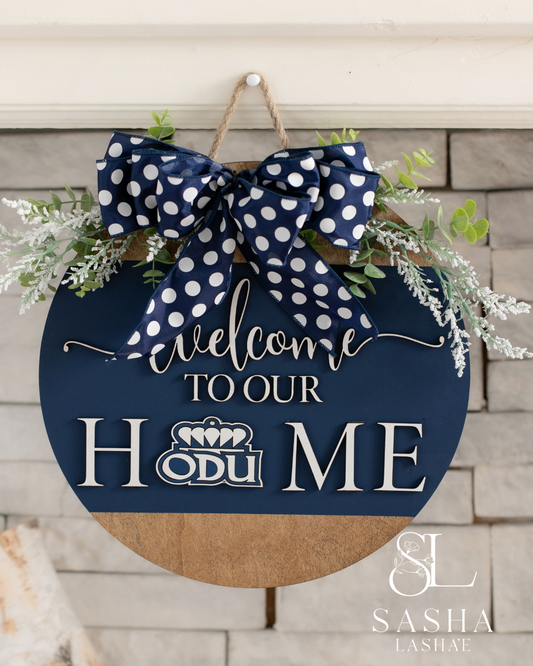 Welcome to Our Home ODU - Blue and White