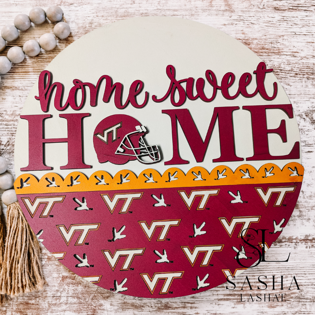 Home Sweet Home Hokies Football Sign