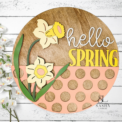 Hello Spring Daffodil Sign