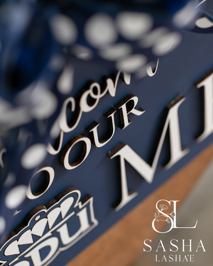 Welcome to Our Home ODU - Blue and White