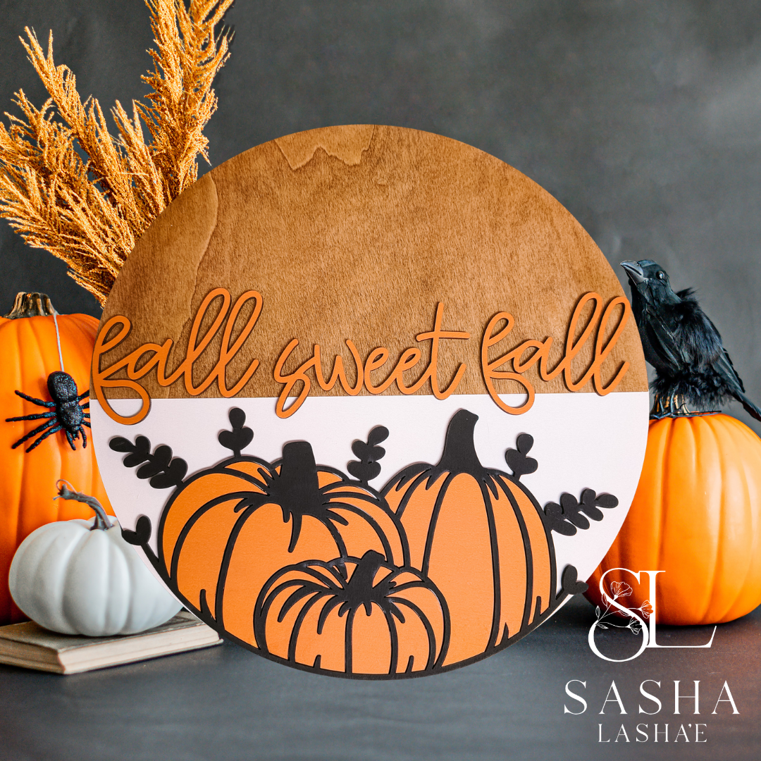 Fall Sweet Fall with Pumpkin Sign - image 2