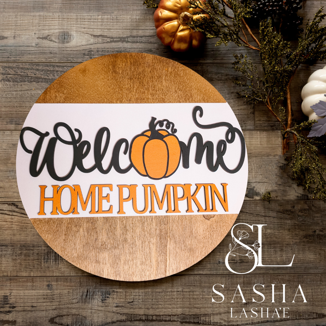 Welcome with Pumpkin for O Sign - image 2