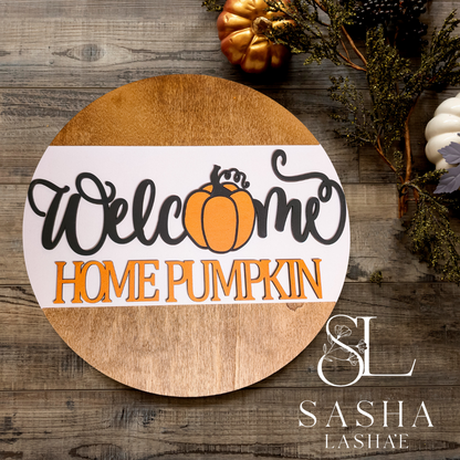 Welcome with Pumpkin for O Sign - image 2