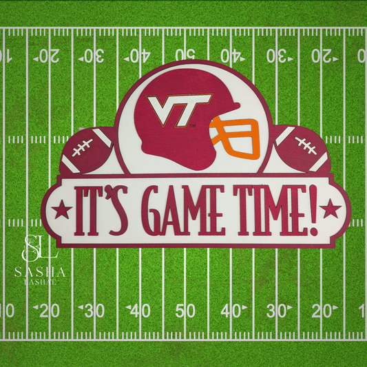 It's Game Time VT - White and Maroon