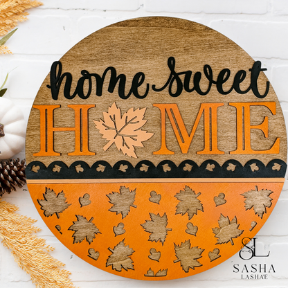 Home Sweet Home Leaf Sign