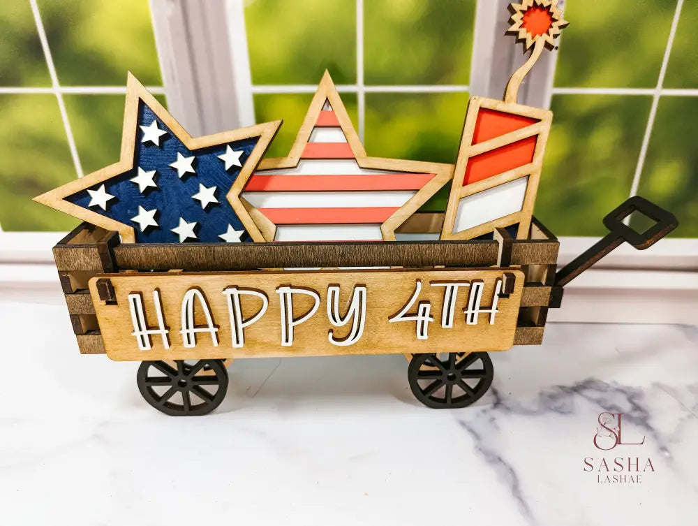 4Th Of July Wagon Insert