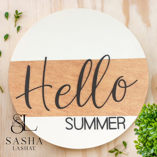 Elegant Hello Summer Sign - image 2