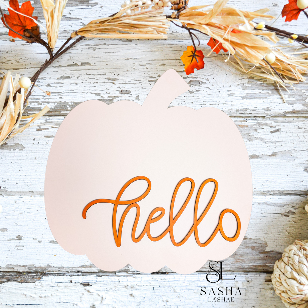 Hello Pumpkin Standalone Pumpkin Sign - image 2