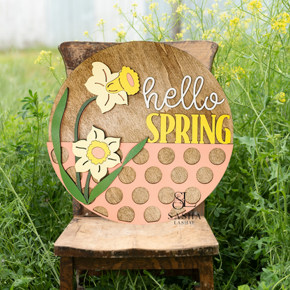 Hello Spring Daffodil Sign