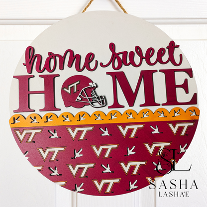 Home Sweet Home Hokies Football Sign