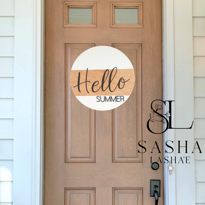 Elegant Hello Summer Sign