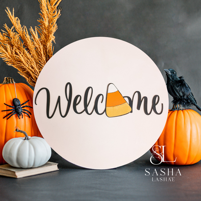 Welcome Halloween Symbols Sign - image 2