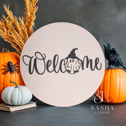 Welcome Halloween Symbols Sign - image 3