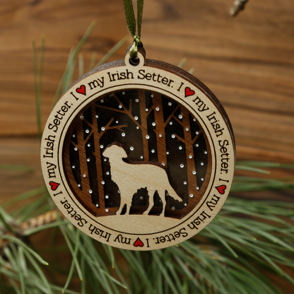 I Love My Dog Ornament