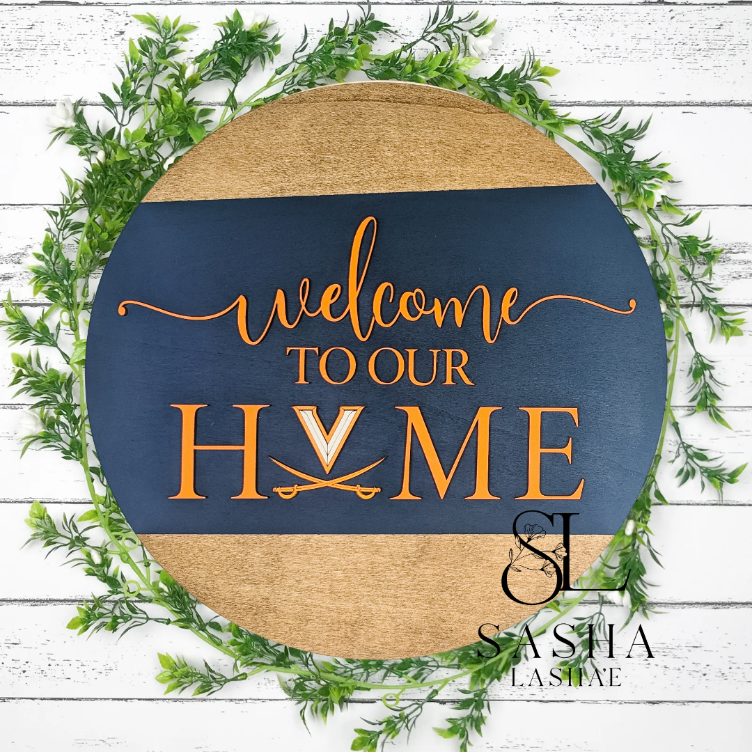 Welcome to Our Home UVA - Blue and Orange