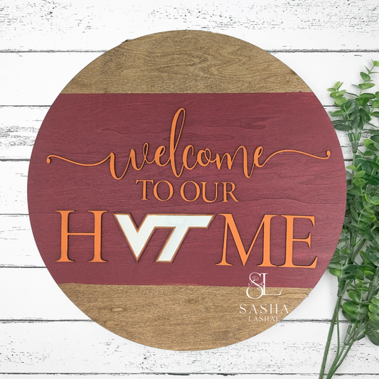 Welcome to our Home VT - Maroon and Orange