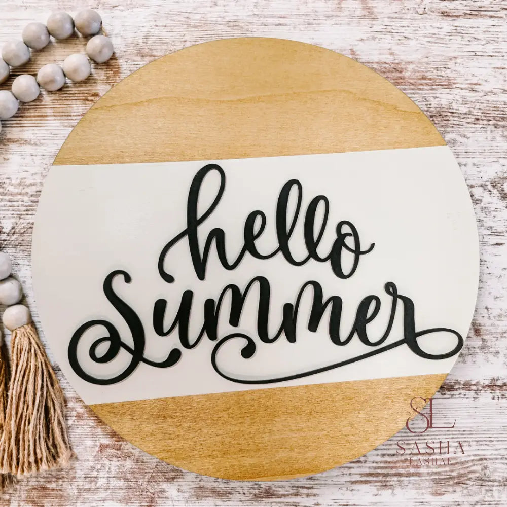 A Summer Welcome Sign Door