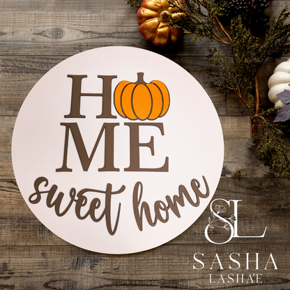 Home Sweet Home with Pumpkin Shape for O Sign - image 2