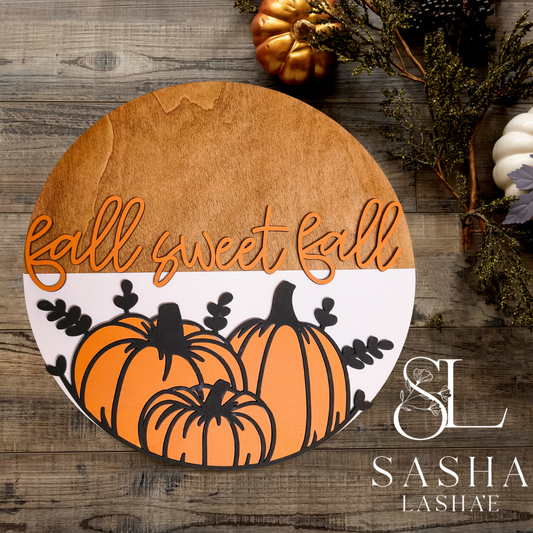 Fall Sweet Fall with Pumpkin Sign