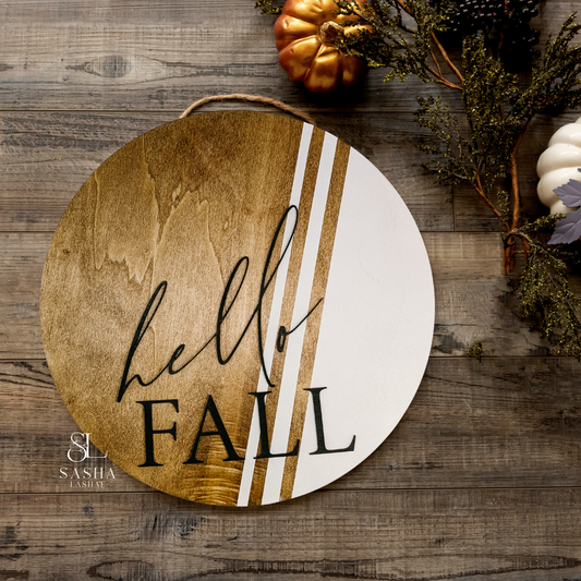Elegant Hello Fall Sign