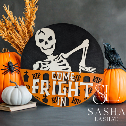 Skelton Come Fright In Sign