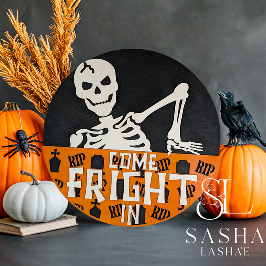 Skelton Come Fright In Sign