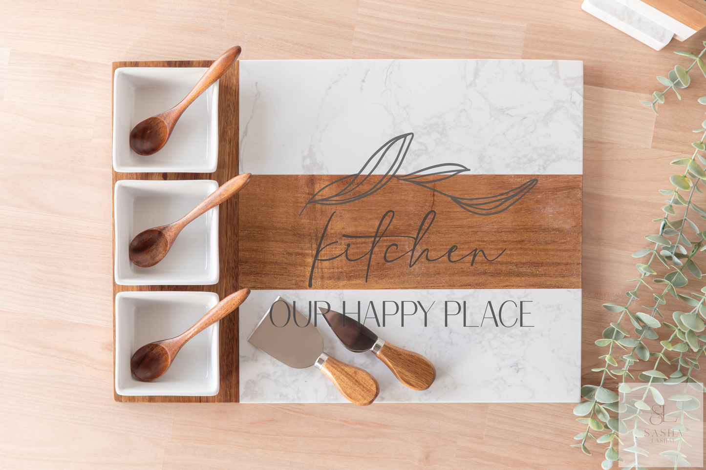 Kitchen Our Happy Place Charcuterie Board