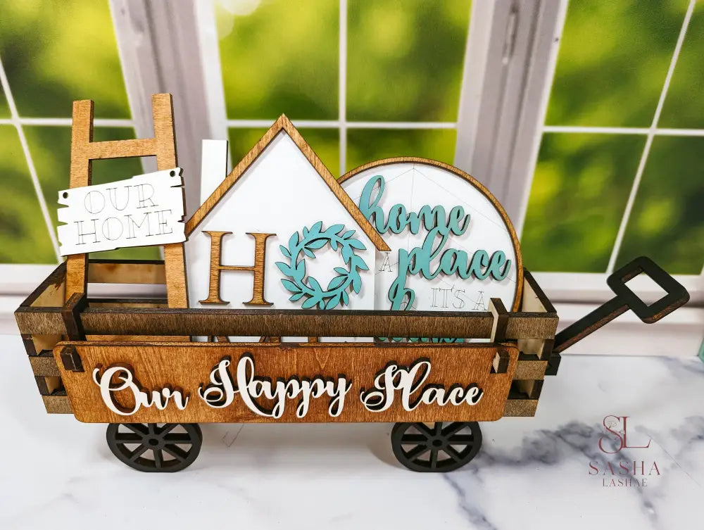 Home Our Happy Place Wagon Insert