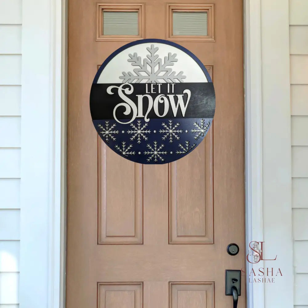 Let It Snow Door Hanger Sign
