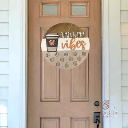 Pumpkin Spice Sign Door