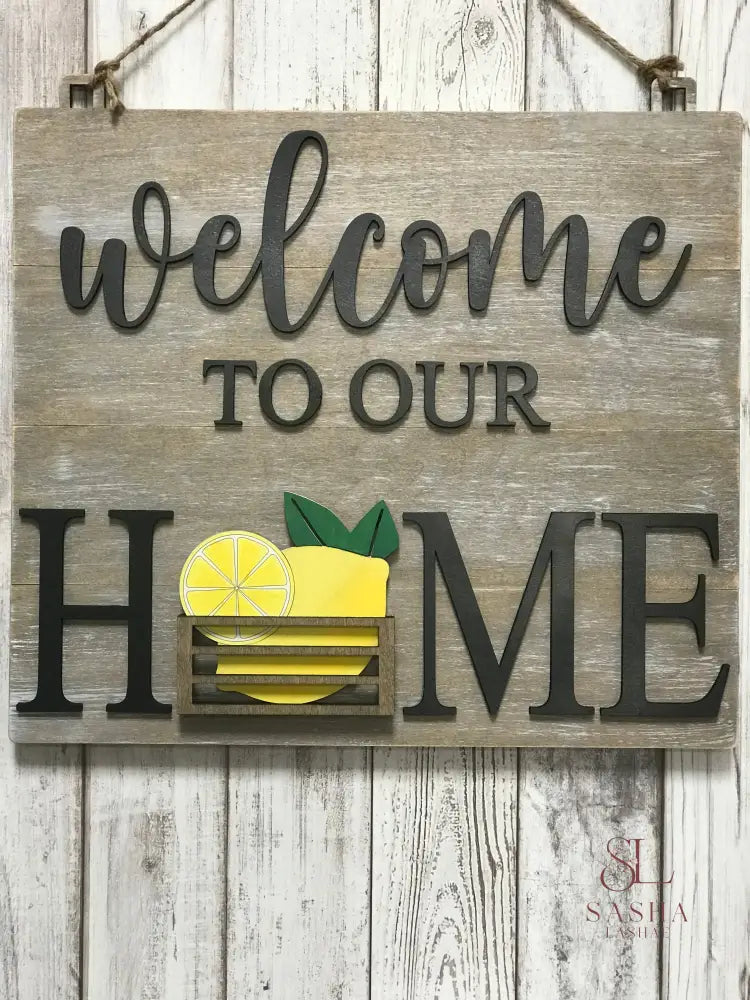 Square Home Interchangeable Door Sign