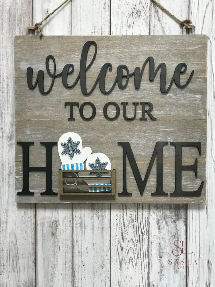 Square Home Interchangeable Door Sign