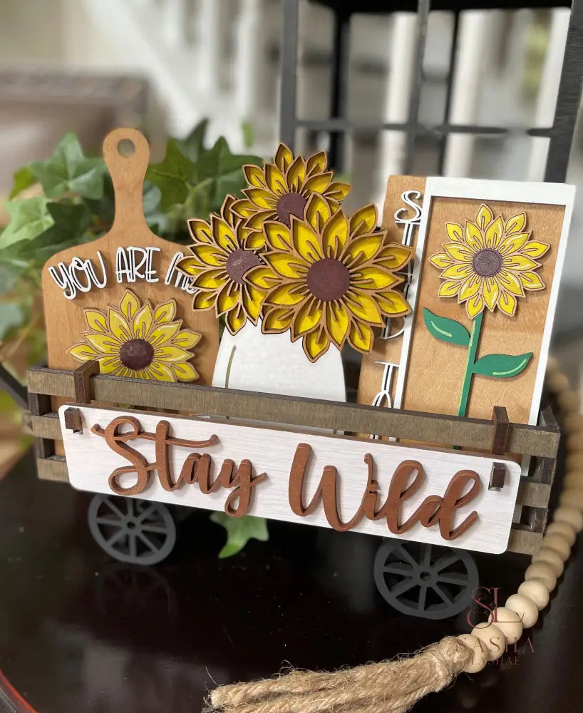 Sunflower Wagon Insert